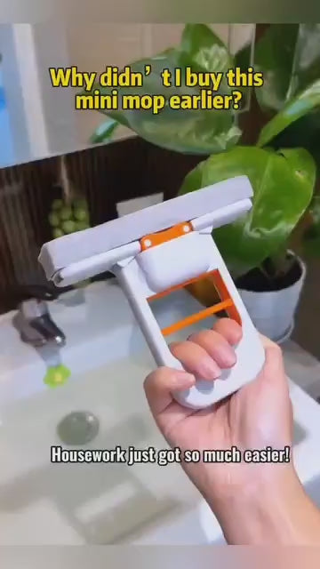 SmartFold Self-Squeezing Foldable Desktop Mini Sponge Mop