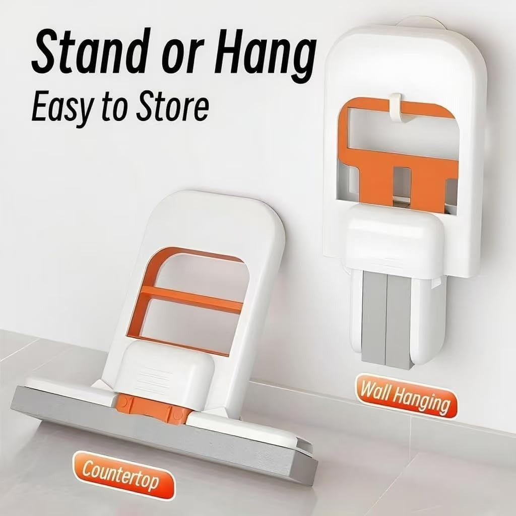 SmartFold Self-Squeezing Foldable Desktop Mini Sponge Mop